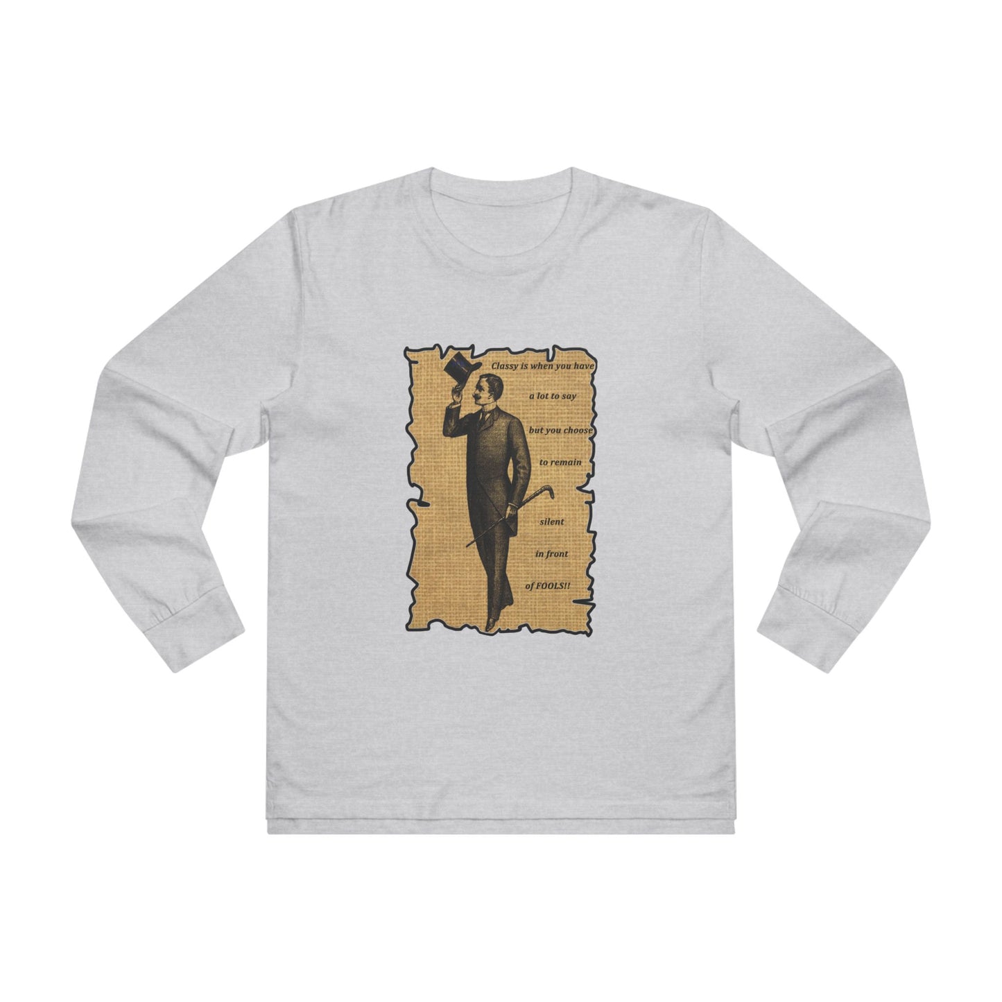 Sophisticated Vintage Silence (Men's Base Longsleeve Tee - All-Season Wear)