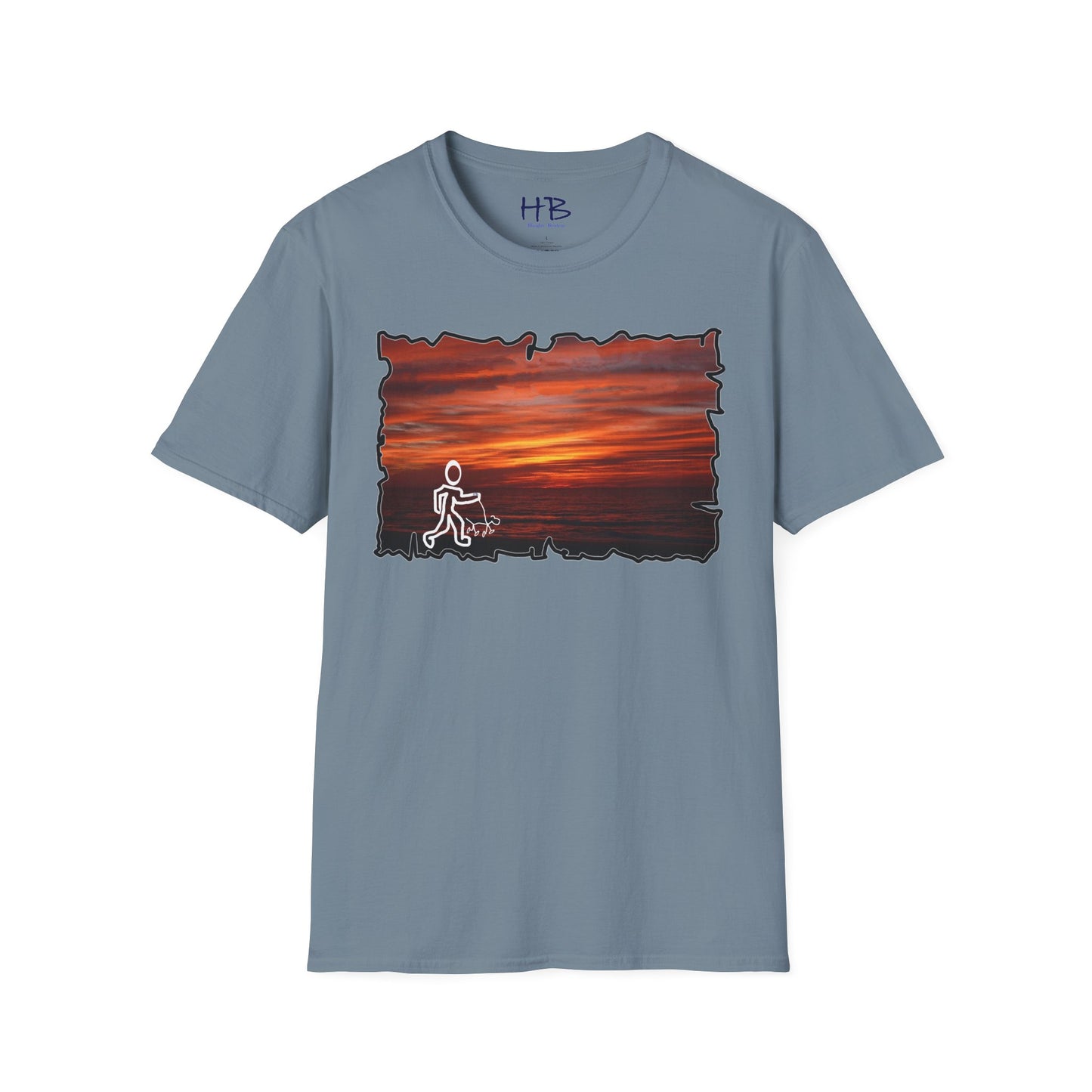 Sunset Serenity Coastal Twilight Ensemble; Stickman's Dusk's Embrace Tranquil Shoreline Outfit