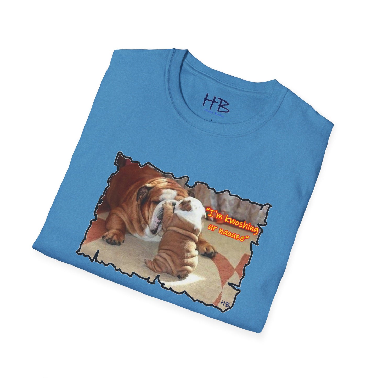 Baby Bull Dog squashing mommy's nose