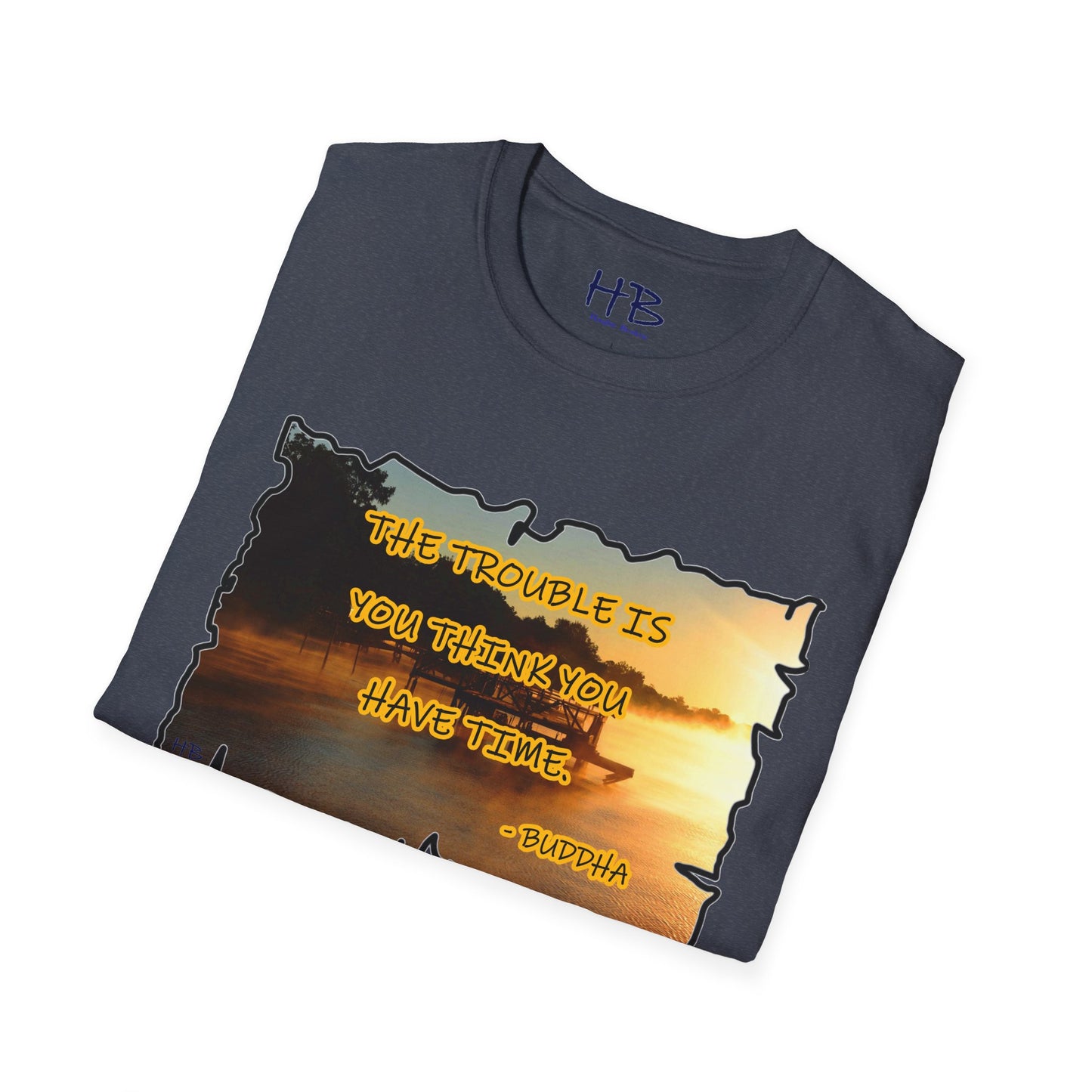 Buddha's Timeless Horizon Harmony; Philosophical Mirage Ethereal Lake Sunset Discourse 4