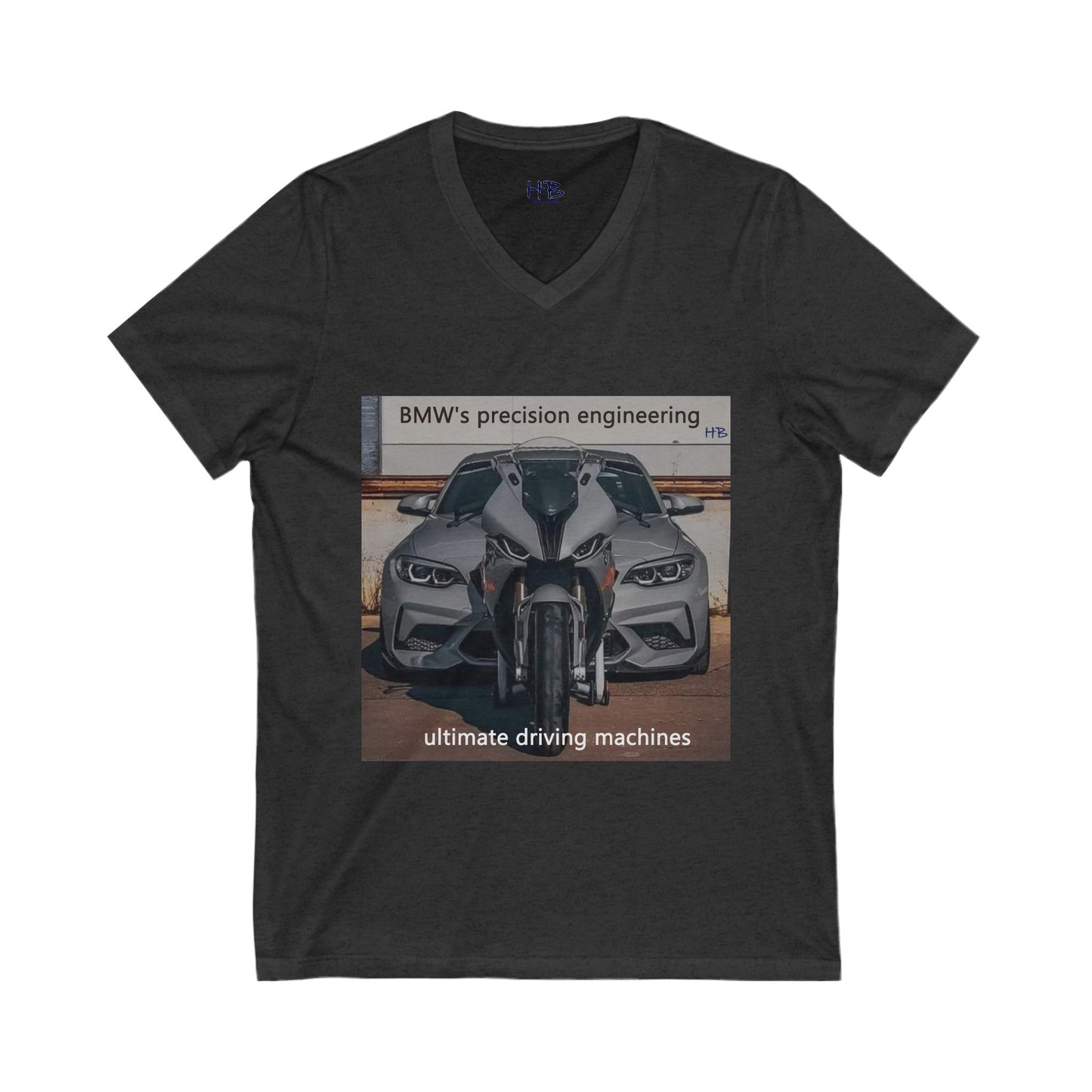 BMW ultimate driving machine (Unisex Jersey Short Sleeve V-neck - Comfortable Everyday Wear)