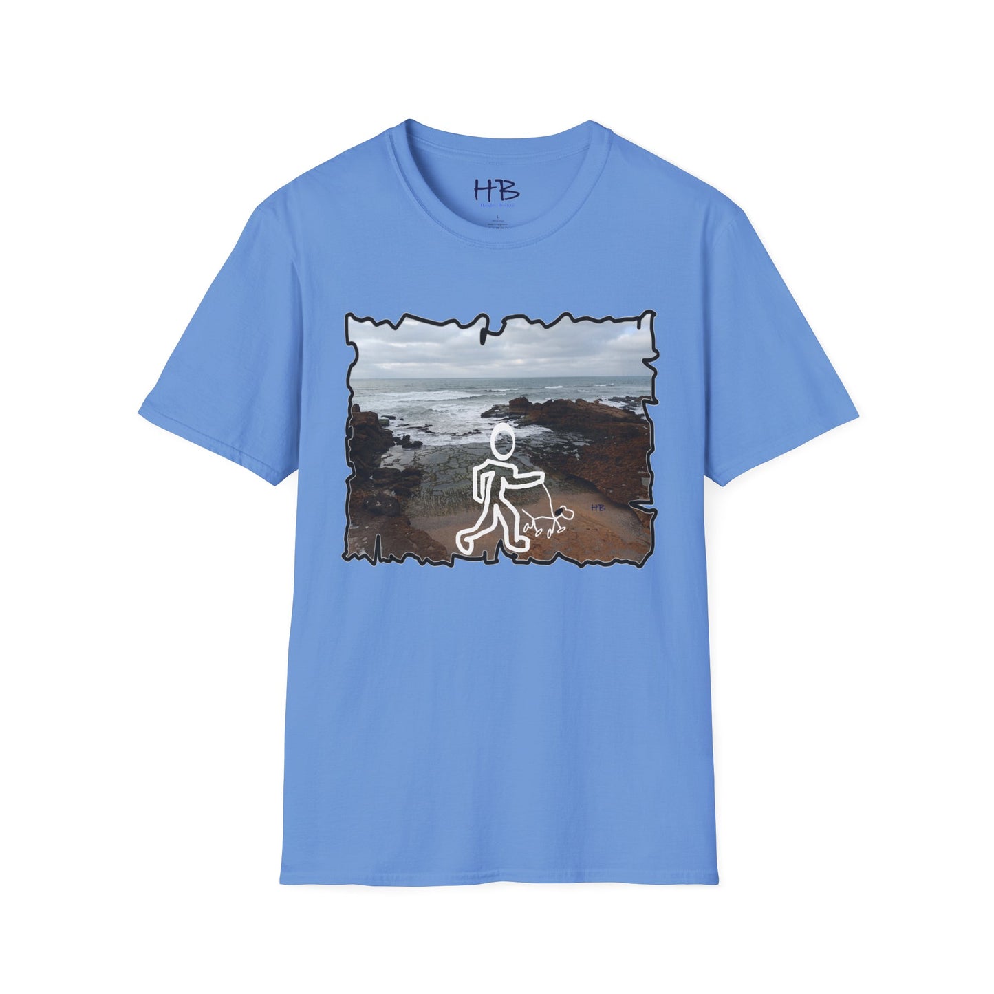 Rocky Shoreline Peaceful Oceanic; Harmony with Nature Garb Furry Friend Companion