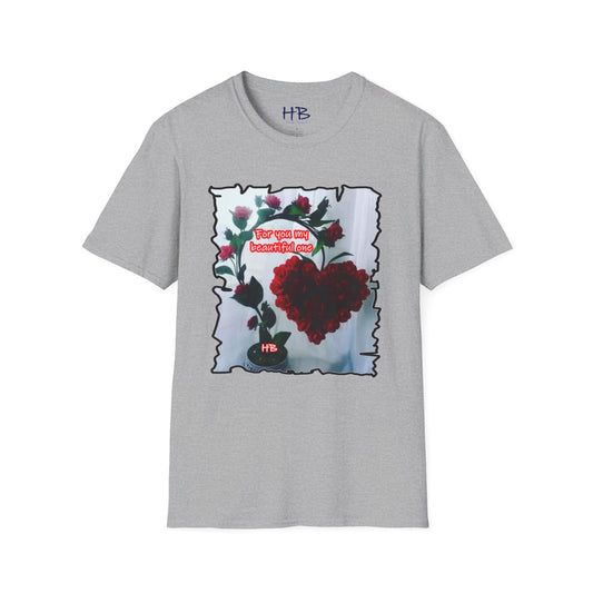 A Botanical Elegance Wearable Ode to Love; A Red Heart Rhapsody Floral Symphony Romantic Reverie