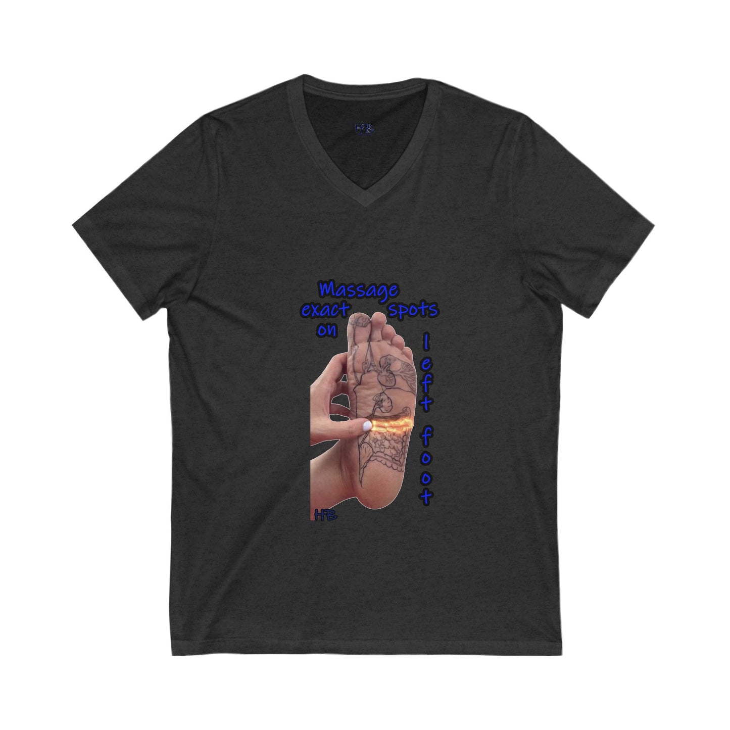 Foot-Palm Wellness Organic Harmony;  Self-Care Holistic Healthwear (Unisex Jersey Short Sleeve V-neck - Comfortable Everyday Wear)