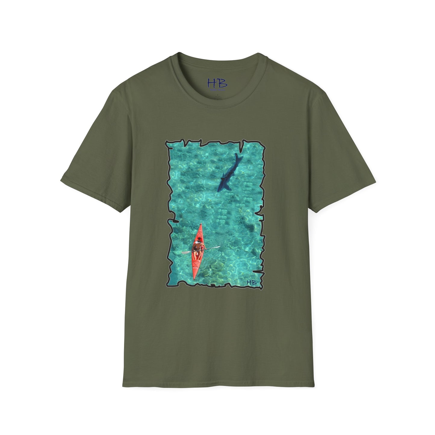 Captivating Aquatic Encounter: Dive into Excitement with Our Kayaking and Shark Exploration Tee Shirt