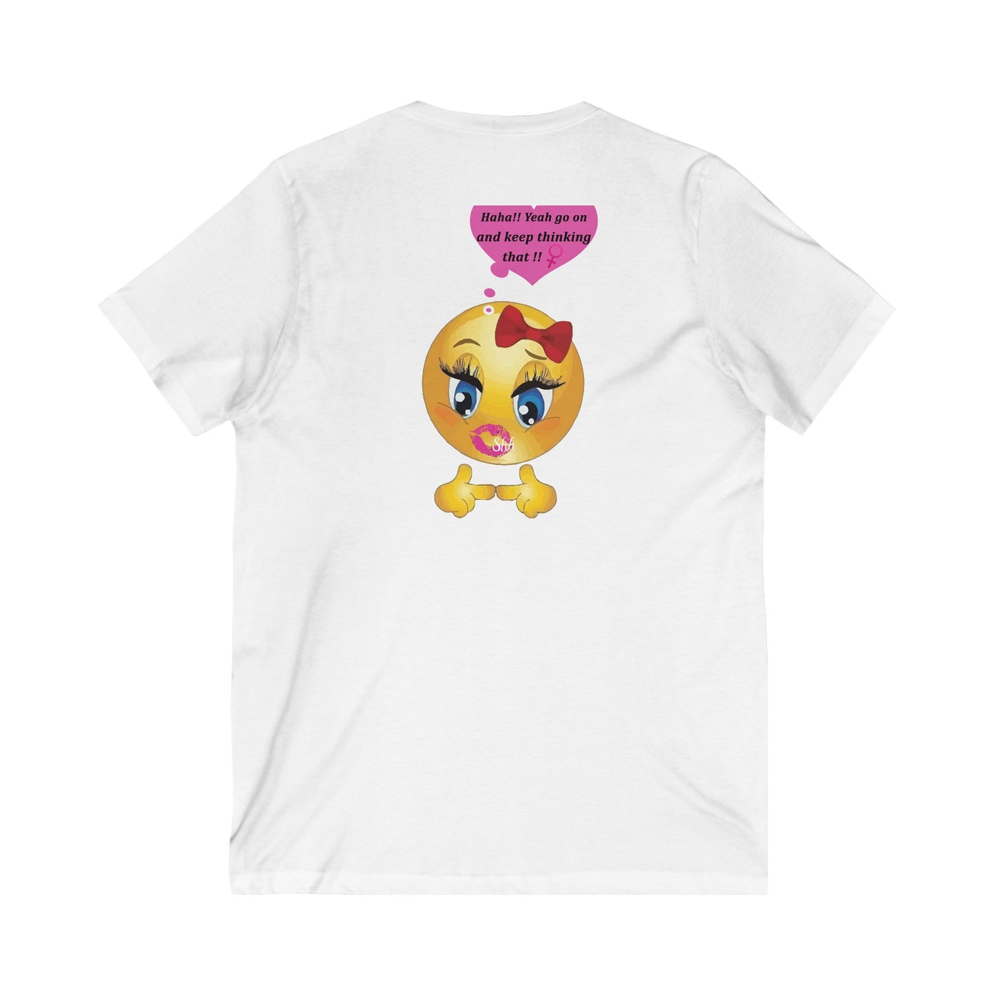 Humorous Restroom Companions Revelations (Unisex Jersey Short Sleeve V-neck - Comfortable Everyday Wear)