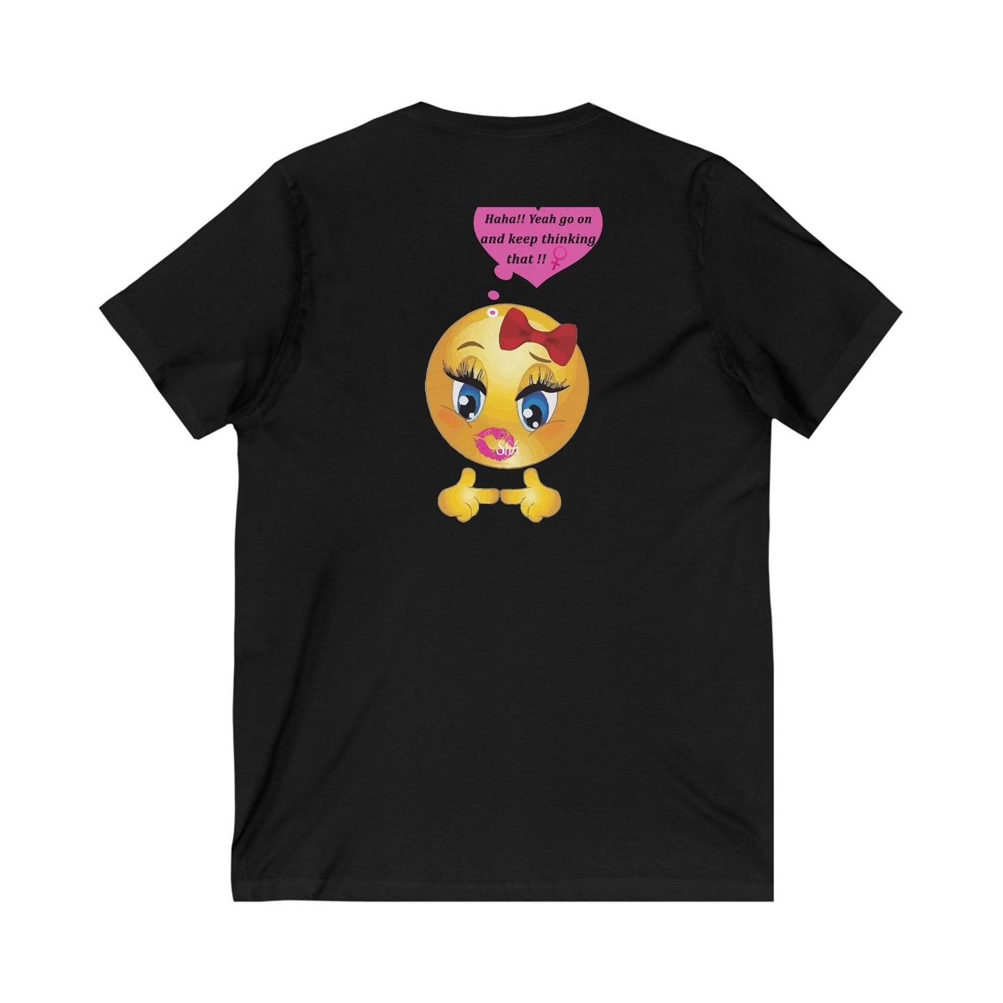 Humorous Restroom Companions Revelations (Unisex Jersey Short Sleeve V-neck - Comfortable Everyday Wear)