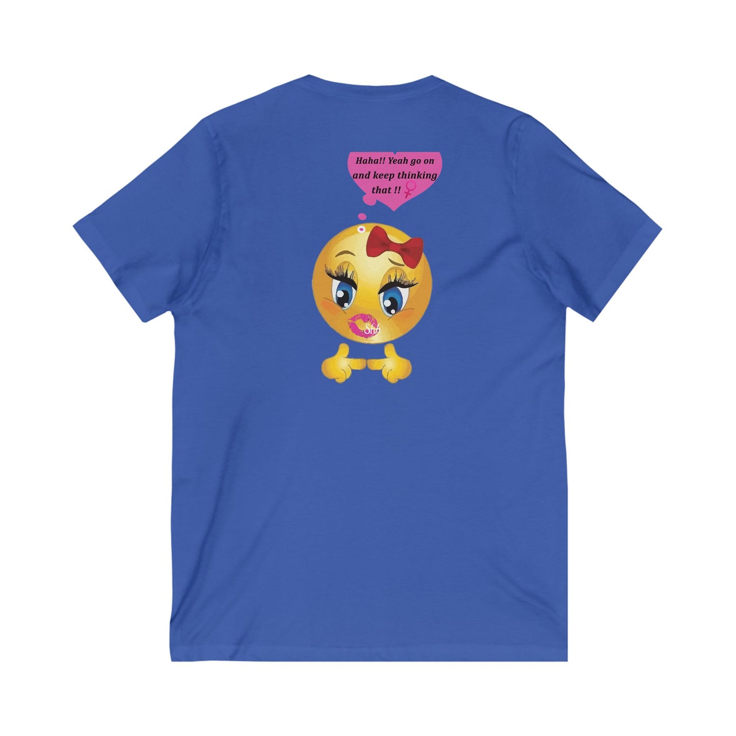 Humorous Restroom Companions Revelations (Unisex Jersey Short Sleeve V-neck - Comfortable Everyday Wear)