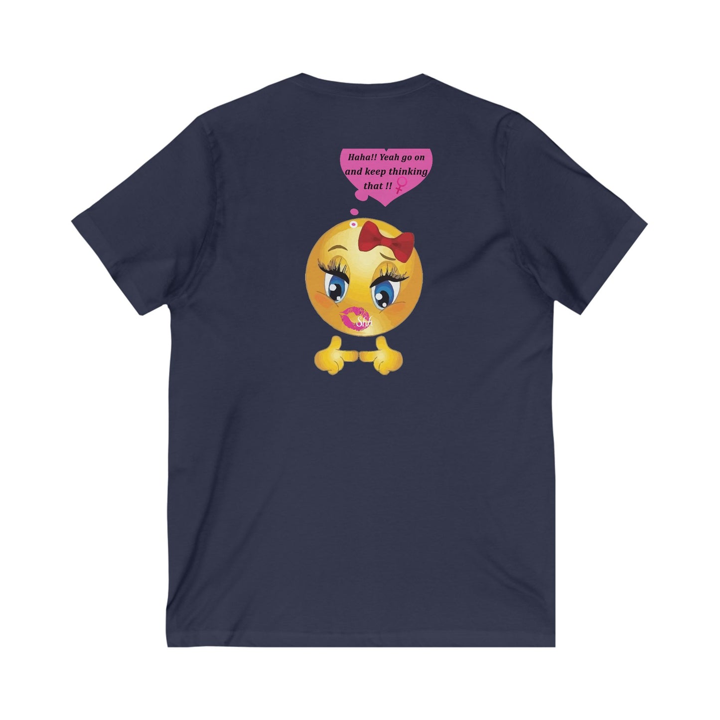 Humorous Restroom Companions Revelations (Unisex Jersey Short Sleeve V-neck - Comfortable Everyday Wear)