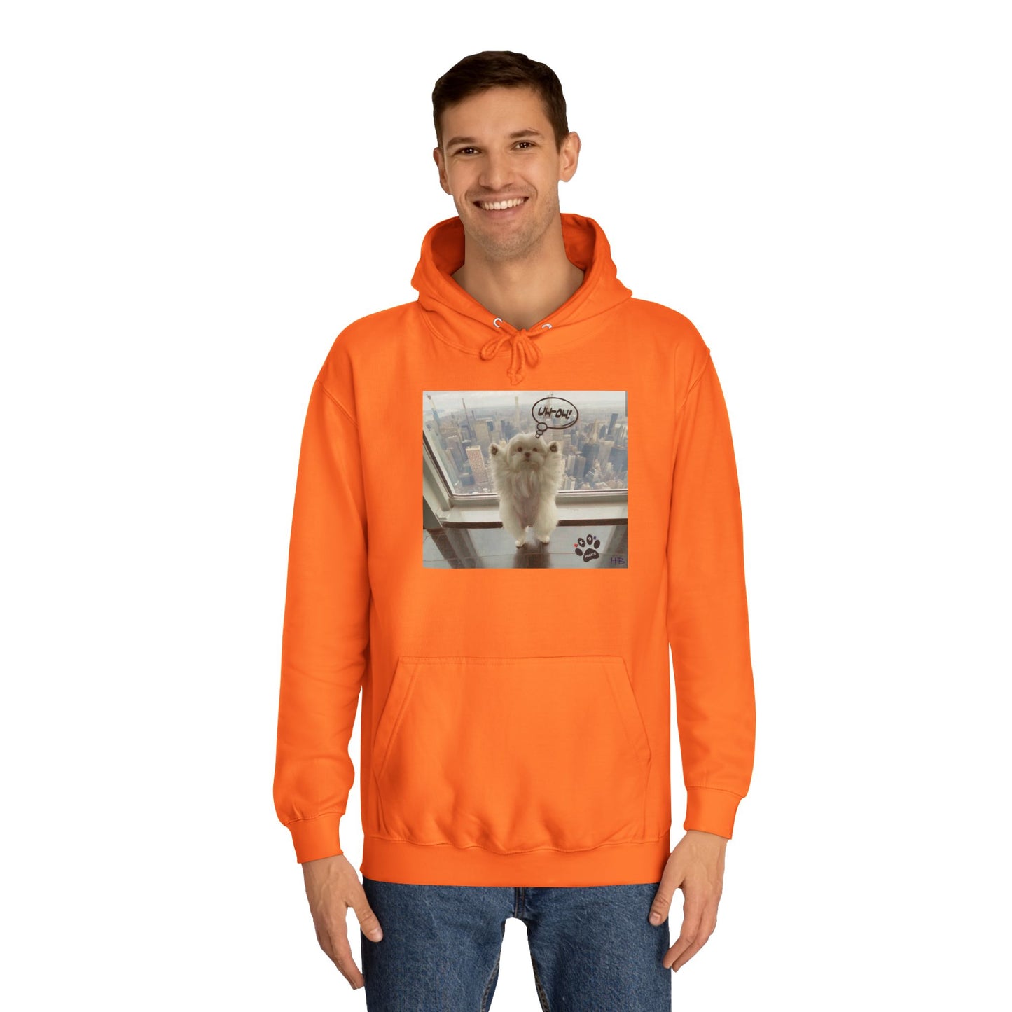 Bichon Maltese paws in the air in trouble with K9 dog patrol (Hoodie - Cozy and Durable)
