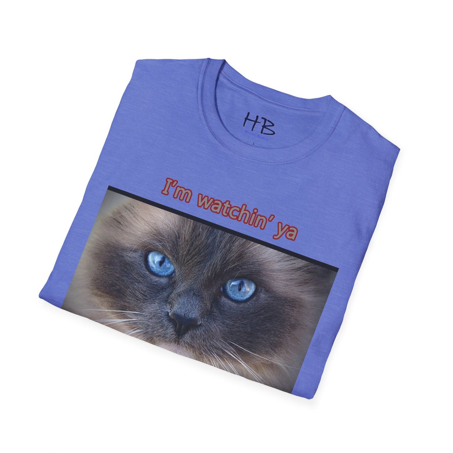 Cat with mesmerizing blue eyes "I'm watchin' ya"