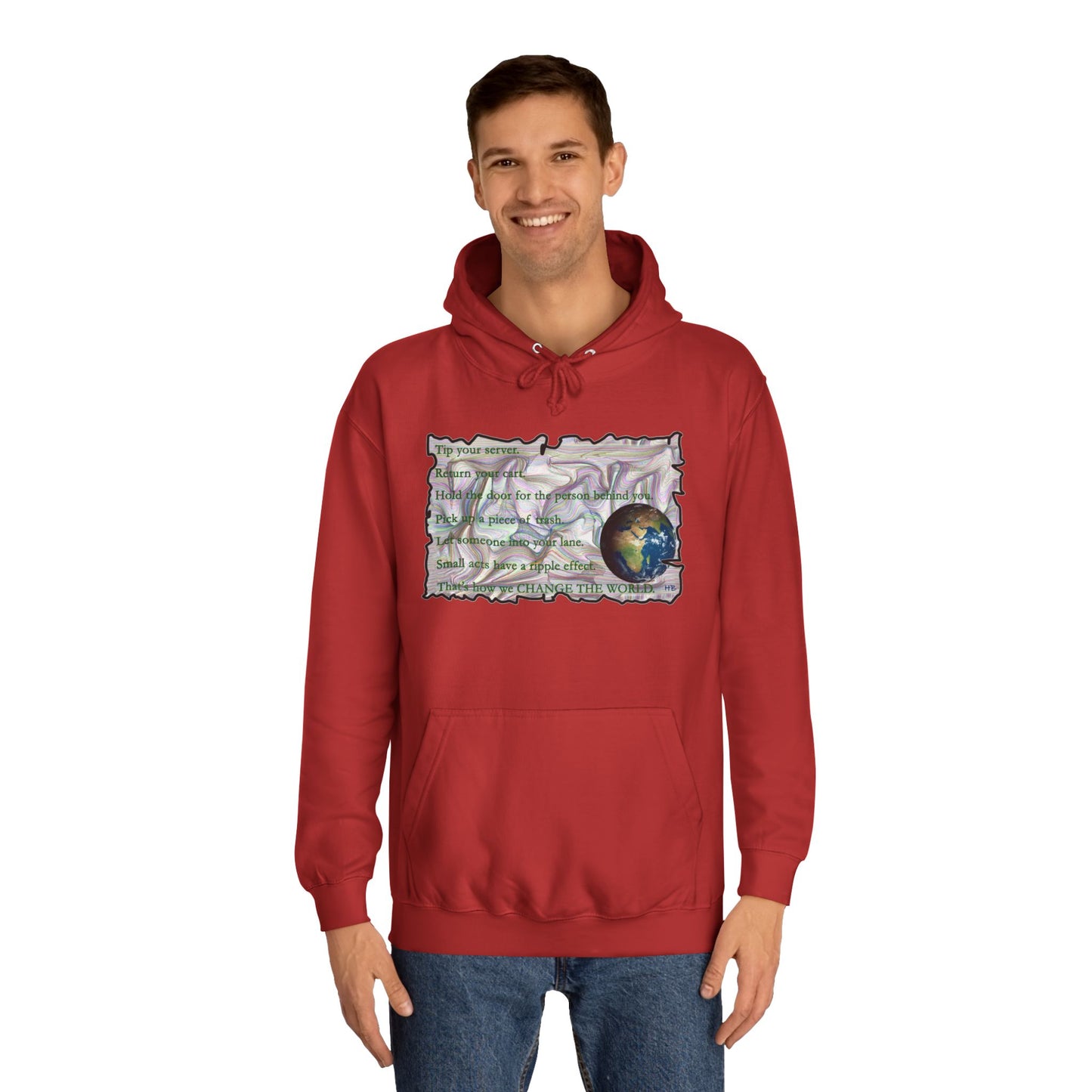 Take Action to Change the World Ripple Effect (Hoodie - Cozy and Durable)