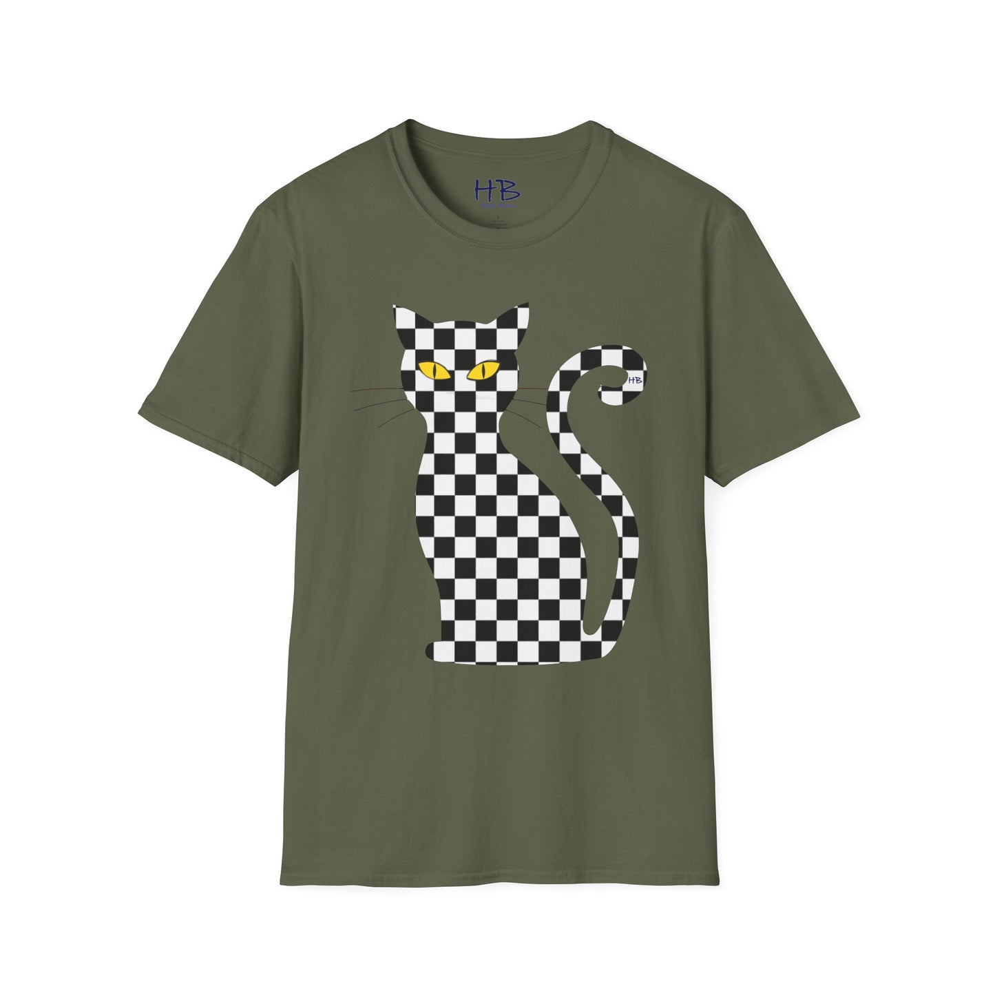 Unconventional Elegance: The Checkered Cat