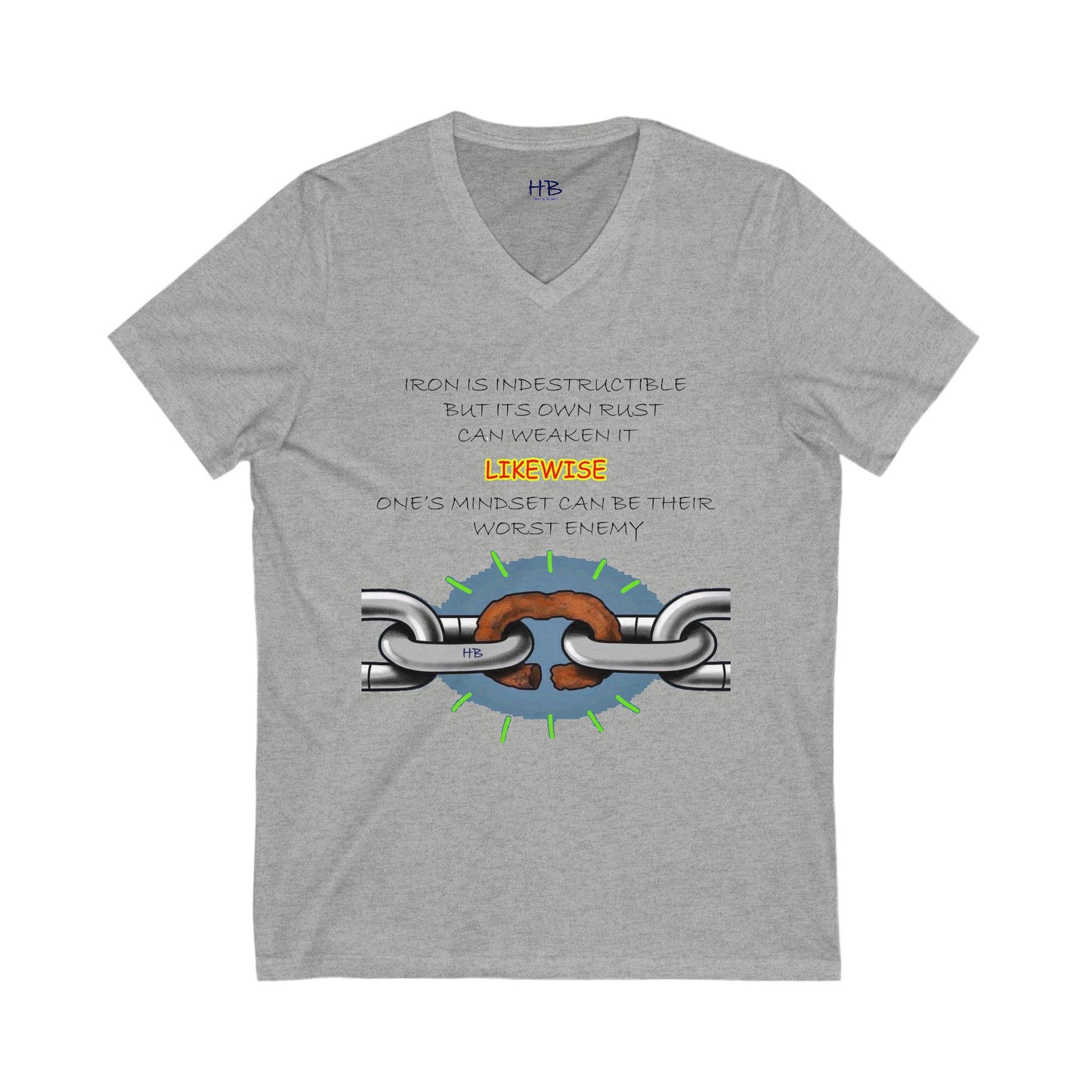 Empowering Mental Resilience Mindset (Unisex Jersey Short Sleeve V-neck - Comfortable Everyday Wear)