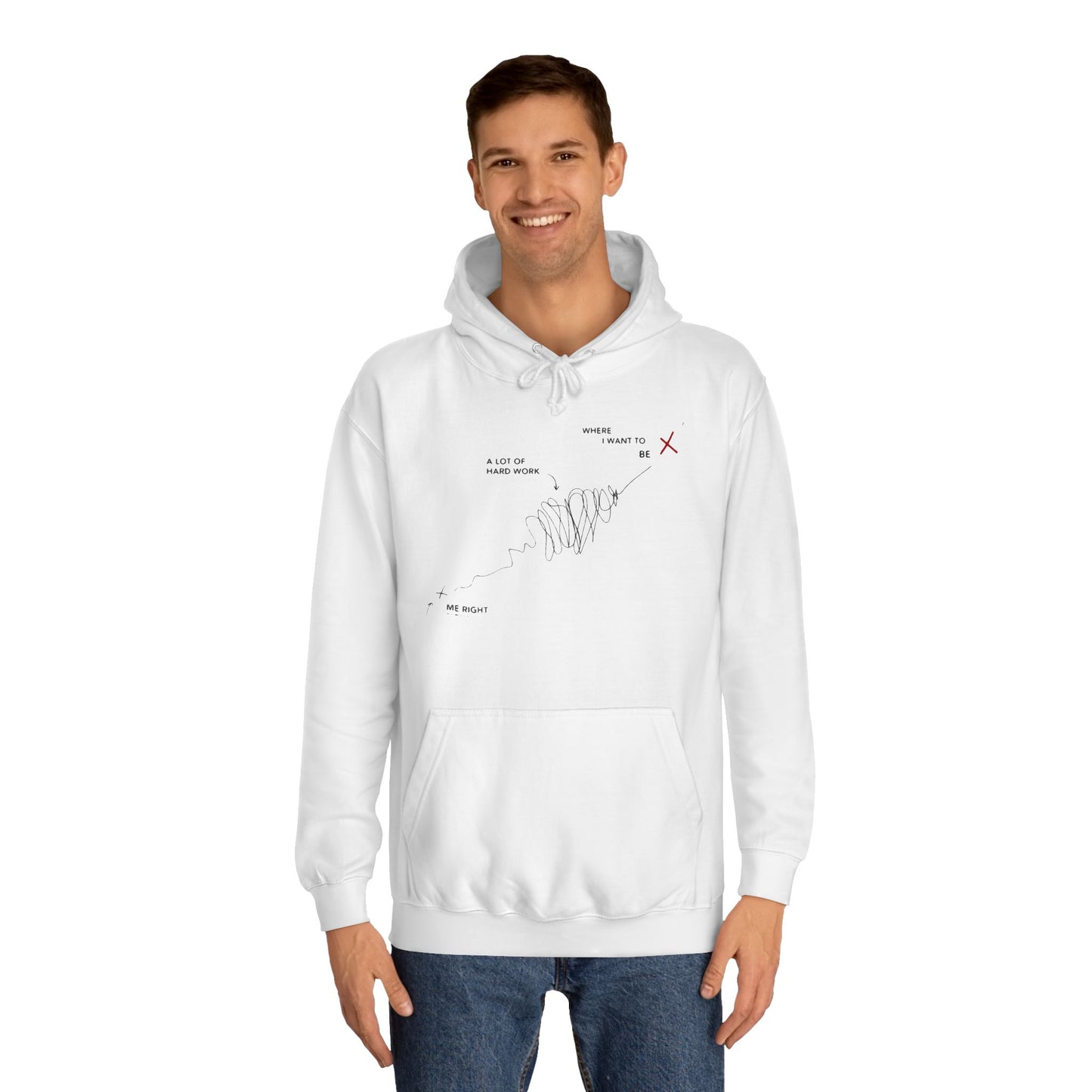 Triumph Trail Journey to Success with No Pain, No Gain (Hoodie - Cozy and Durable)