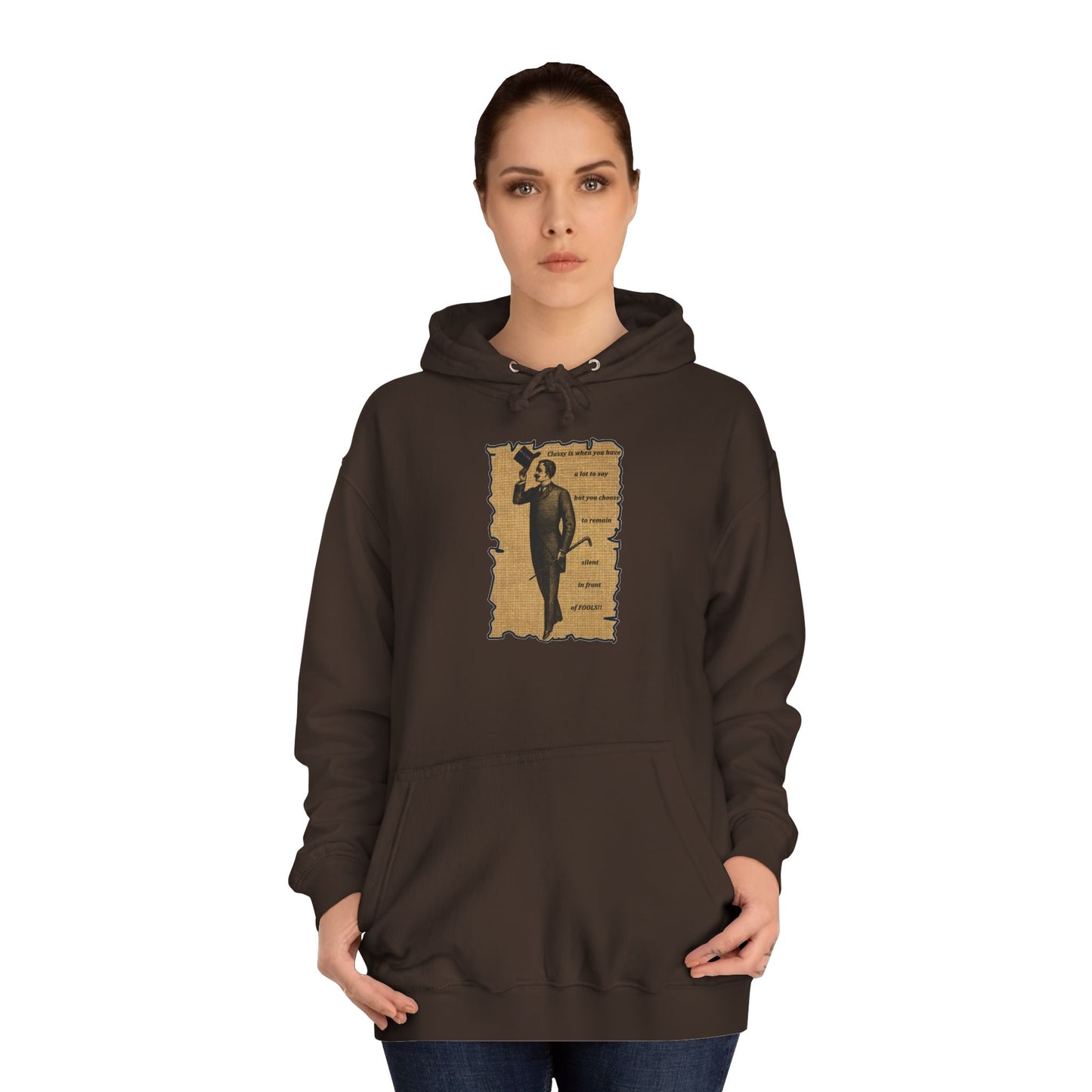 Sophisticated Vintage Silence (Hoodie - Cozy and Durable)