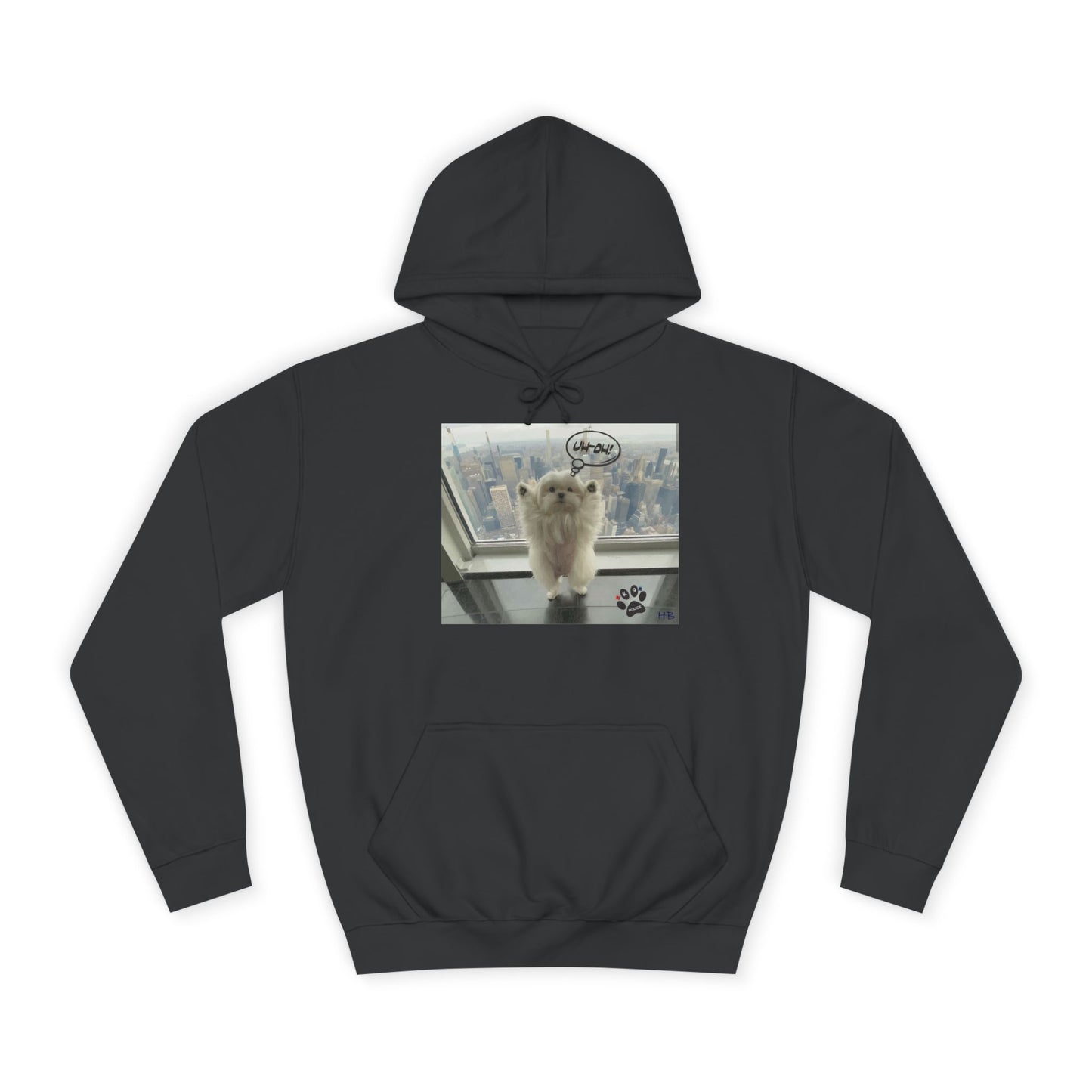 Bichon Maltese paws in the air in trouble with K9 dog patrol (Hoodie - Cozy and Durable)