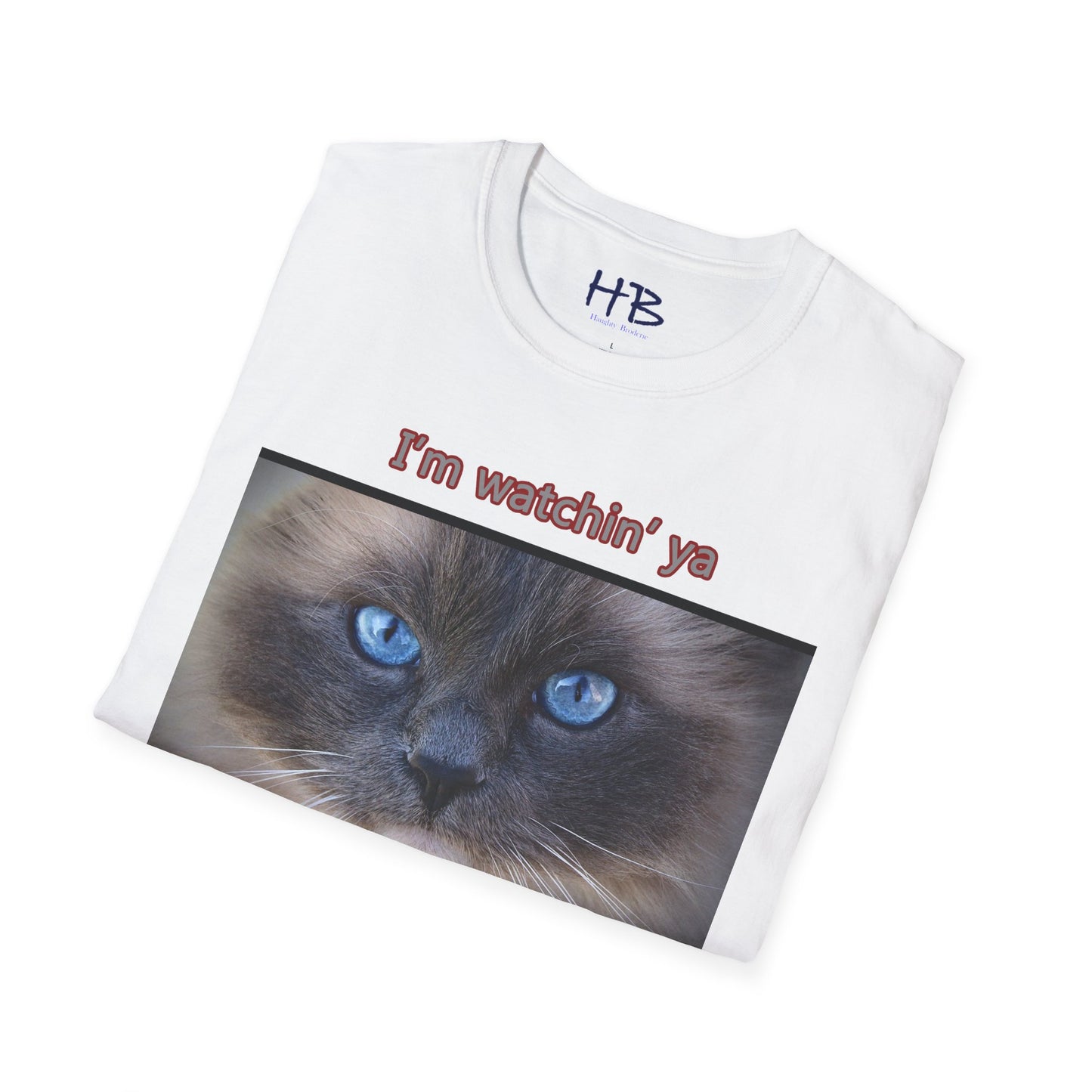 Cat with mesmerizing blue eyes "I'm watchin' ya"