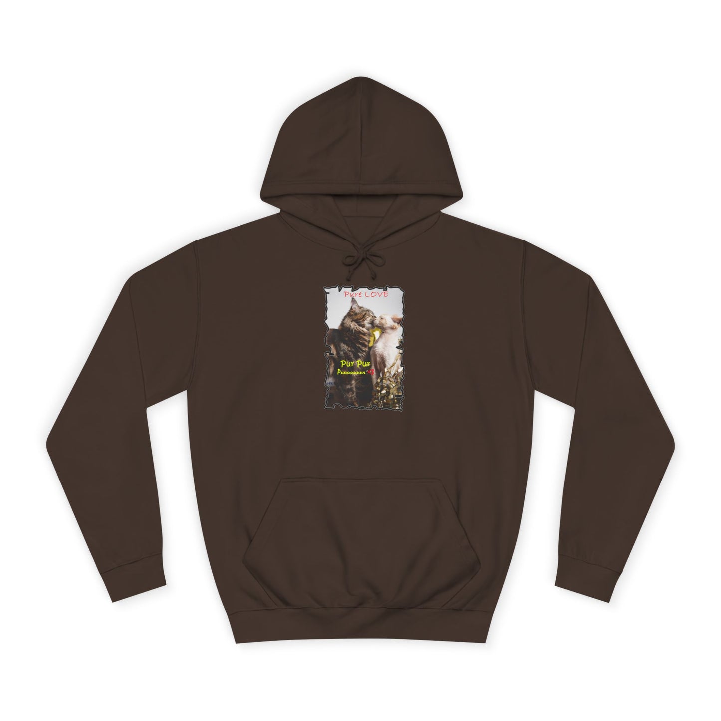 Get Yours Now -- Pure LOVE Cats kissing (Hoodie - Cozy and Durable)