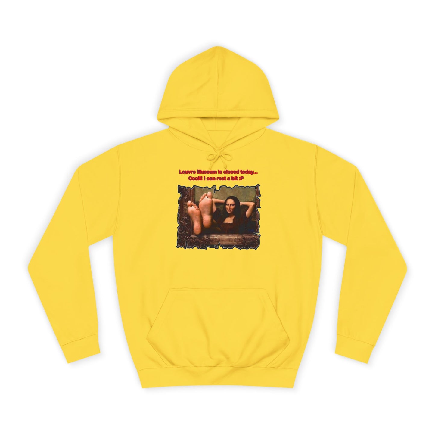 Get Yours Now -- Mischievous Playful Mona Lisa (Hoodie - Cozy and Durable)
