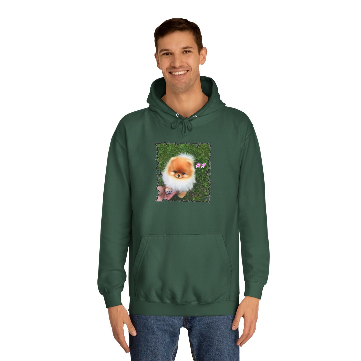 "Hi !!" Tiny adorable Bichon Maltese (Hoodie - Cozy and Durable)