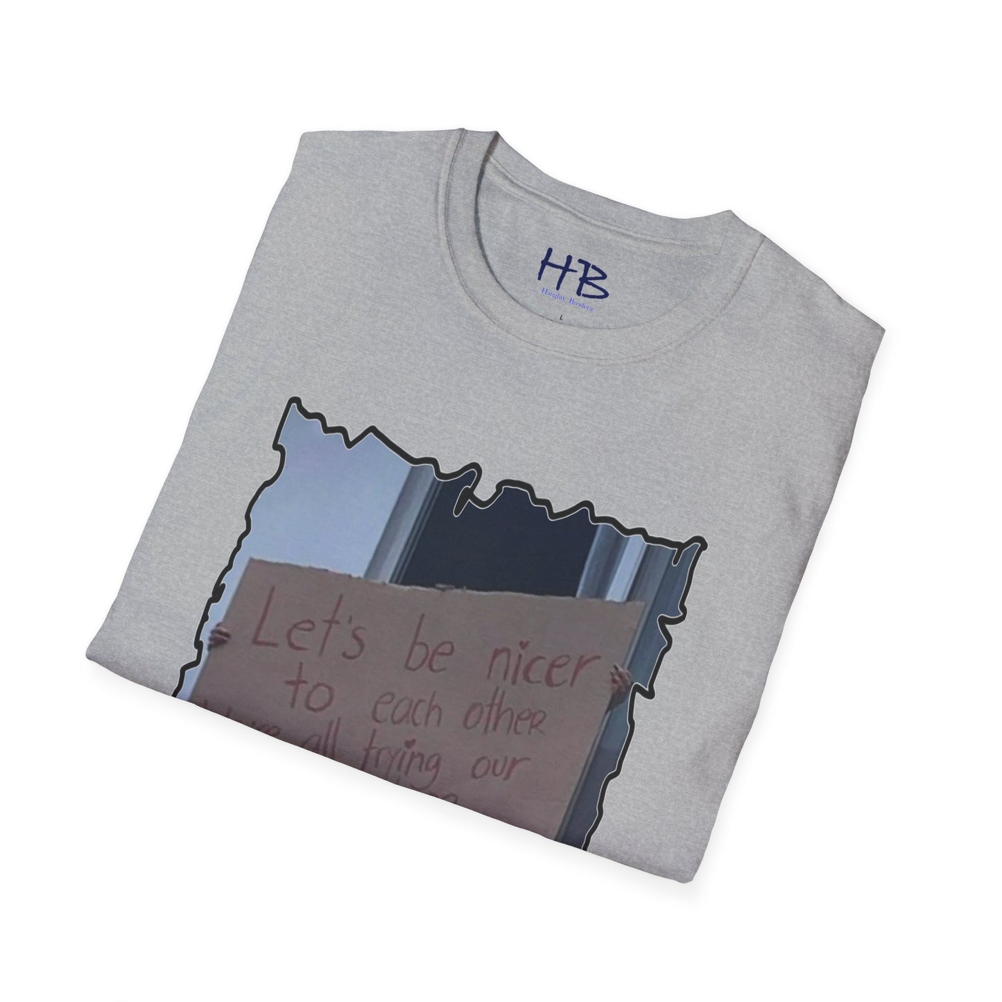 A Gentle Reminder to Embrace Kindness on Handwritten Carboard;  Graffiti of the Soul Expressing Empathy <3