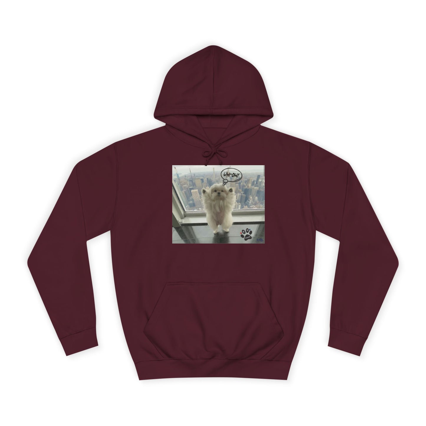 Bichon Maltese paws in the air in trouble with K9 dog patrol (Hoodie - Cozy and Durable)