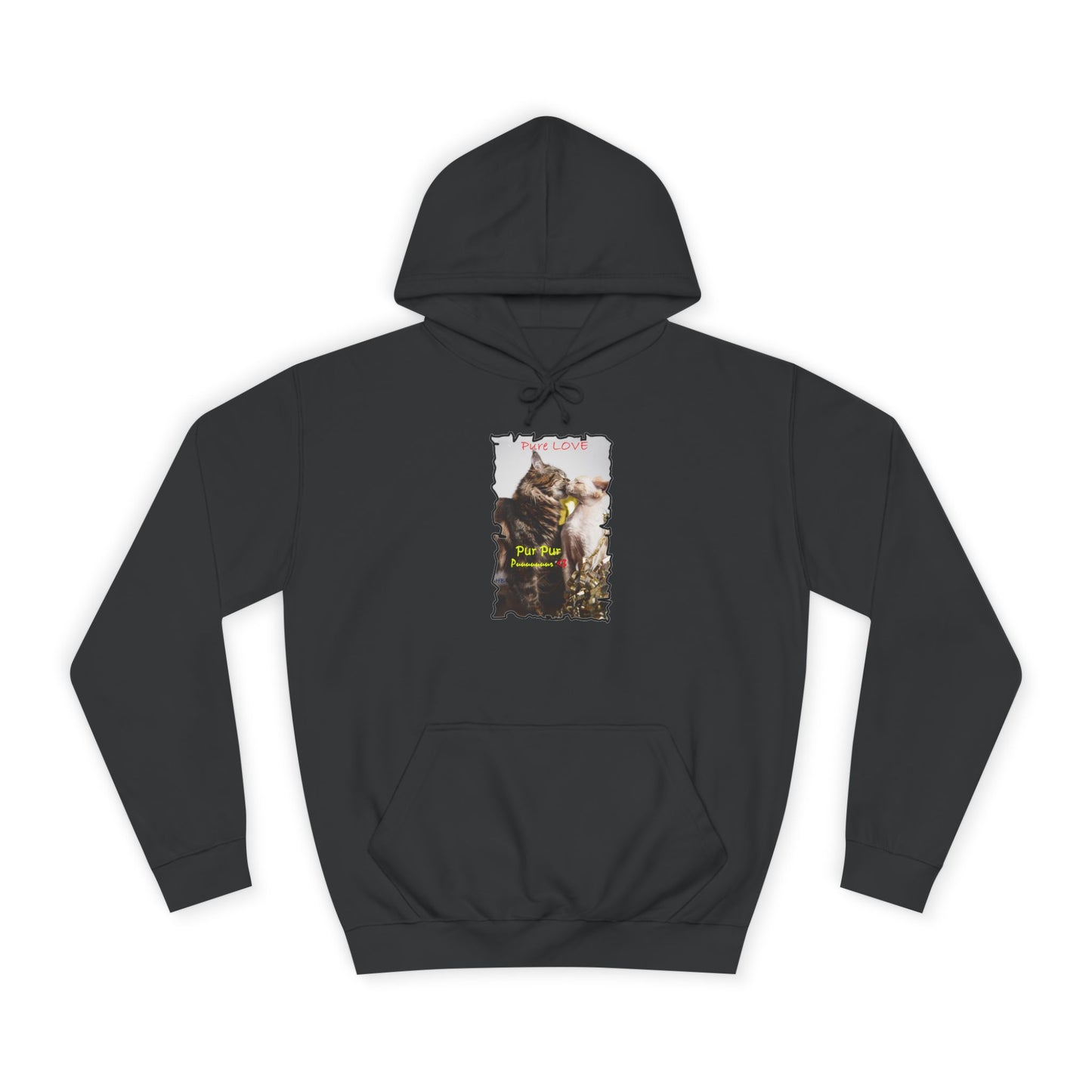 Get Yours Now -- Pure LOVE Cats kissing (Hoodie - Cozy and Durable)