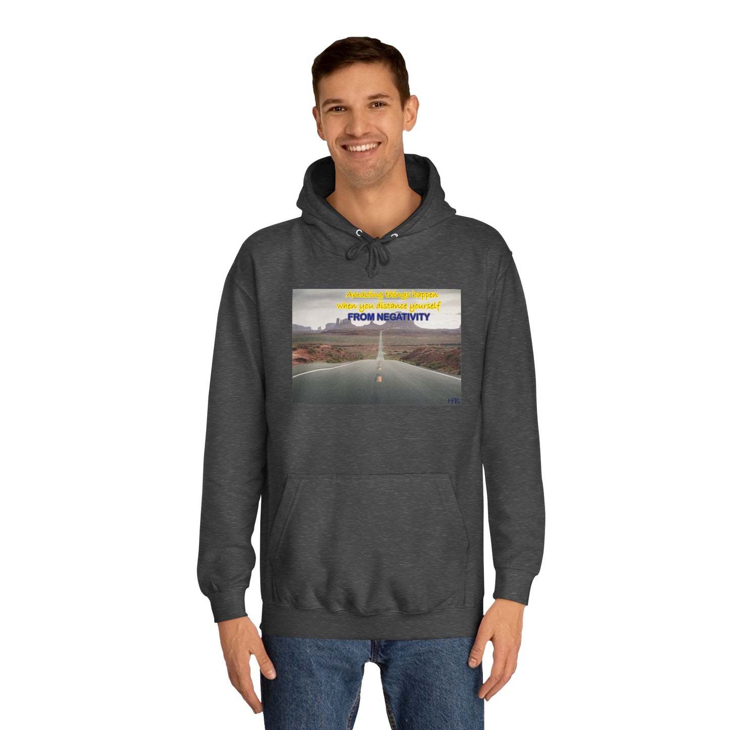 Amazing Things Happen when Distancing from Negativity (Hoodie - Cozy and Durable)