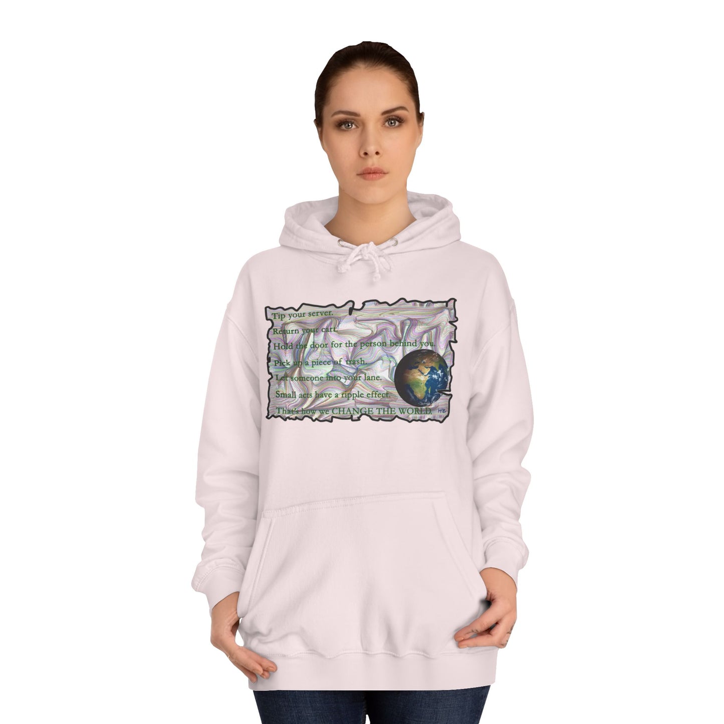 Take Action to Change the World Ripple Effect (Hoodie - Cozy and Durable)