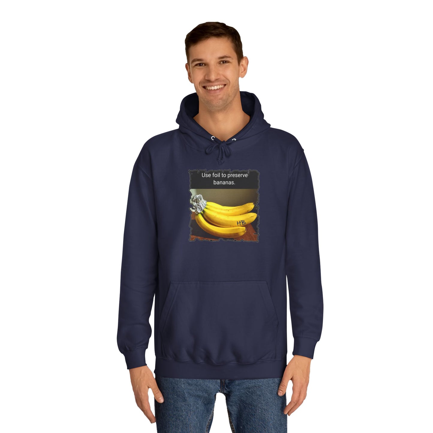 Use foil to preserve a banana (Hoodie - Cozy and Durable)