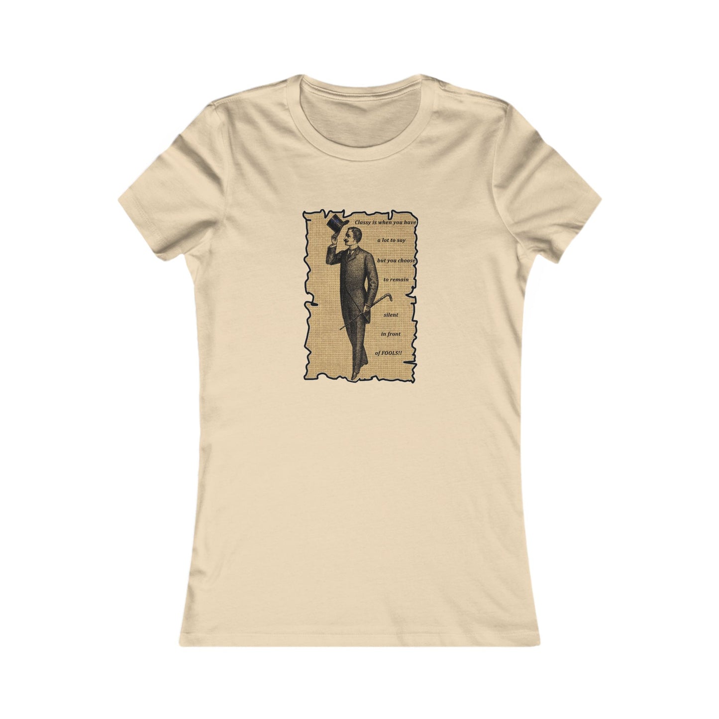 Sophisticated Vintage Silence (Women - Premium Cotton Tee)