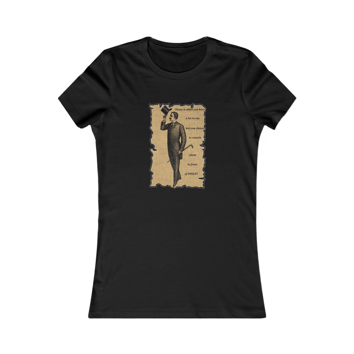 Sophisticated Vintage Silence (Women - Premium Cotton Tee)