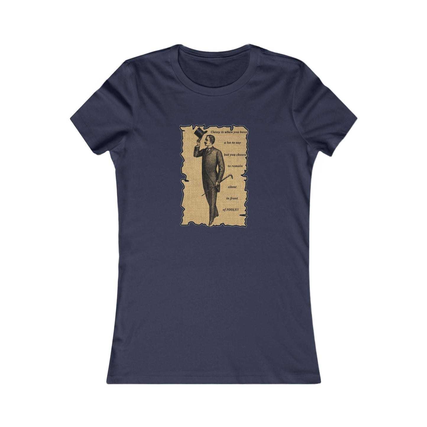 Sophisticated Vintage Silence (Women - Premium Cotton Tee)