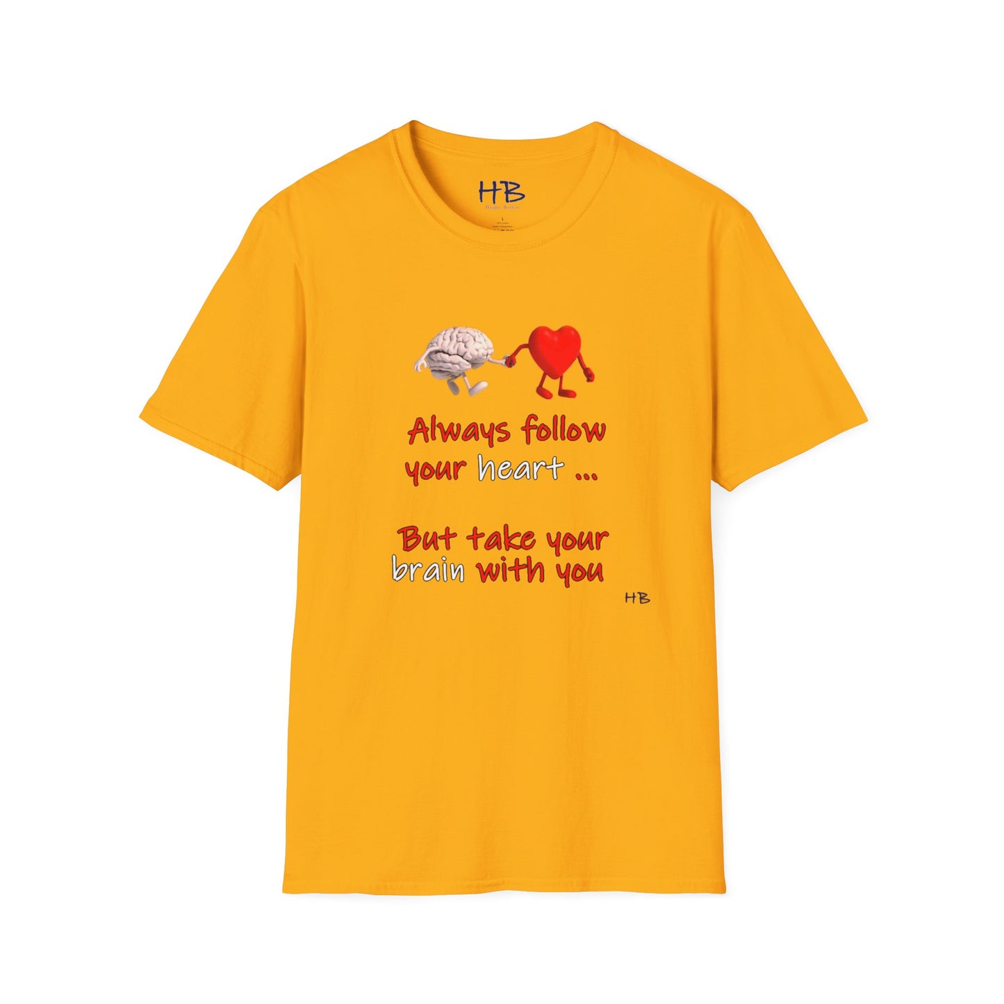 Embracing the Heart-Mind Connection: A Visual Reminder to Follow Your Heart with brain's logic