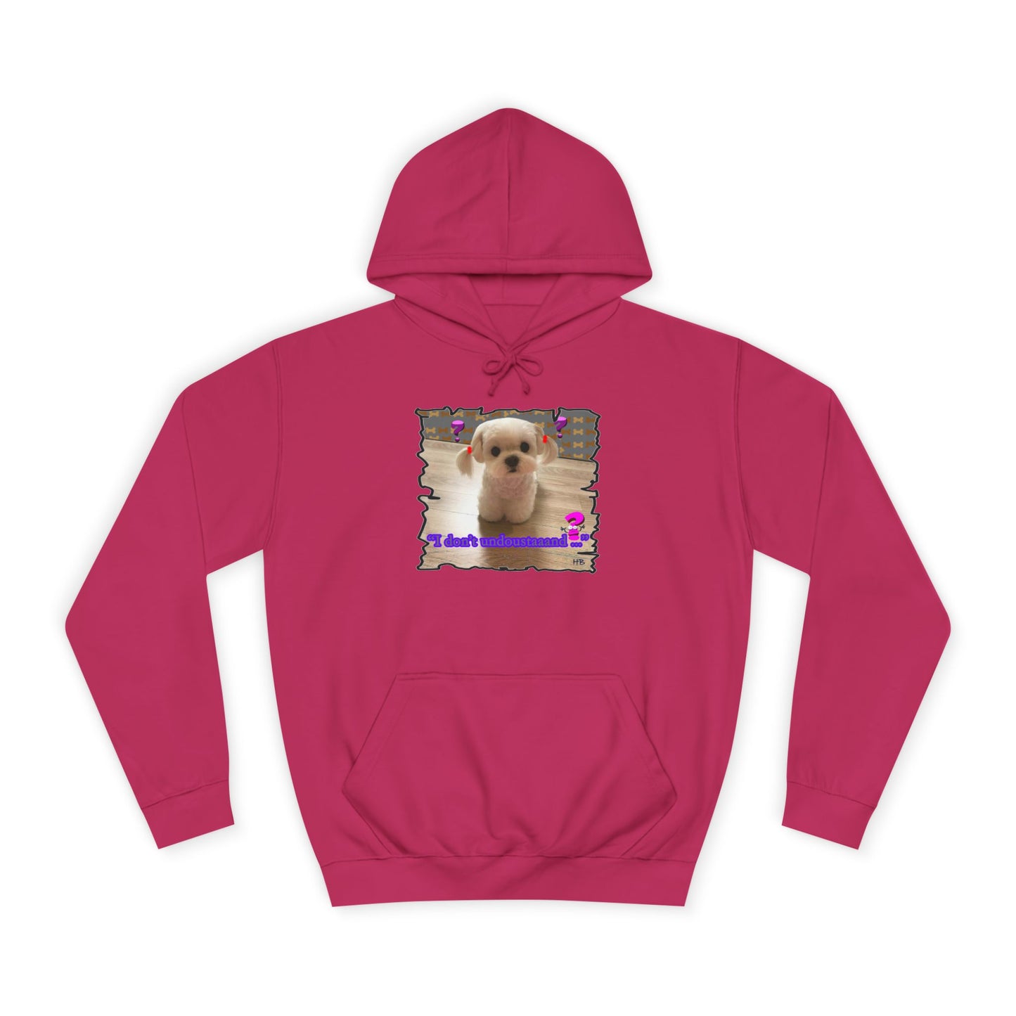 Baby Bichon Maltese with cluelessness innocent look "I don't undoustaaaand" (Hoodie - Cozy and Durable)
