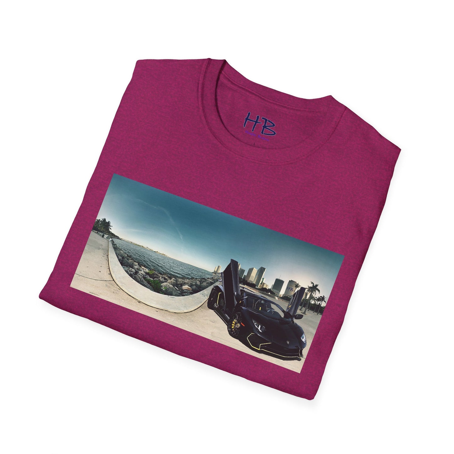 Black Lamborghini Aventador giving back to ocean in downtown