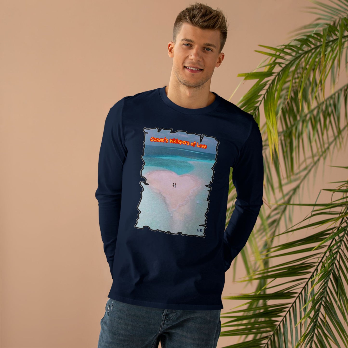 Get Yours Now -- Mystical Sands: Love's Eternal Enchantment Ode to Love (Men's Base Longsleeve Tee - All-Season Wear)