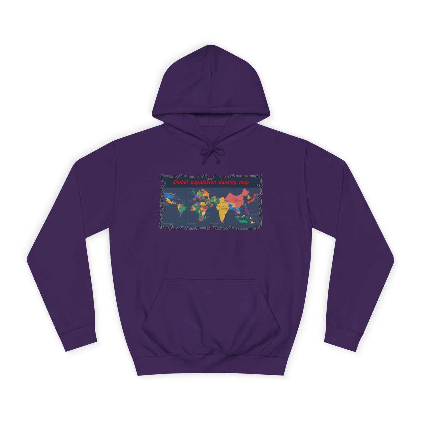 Get Yours Now -- Global density world population (Hoodie - Cozy and Durable)