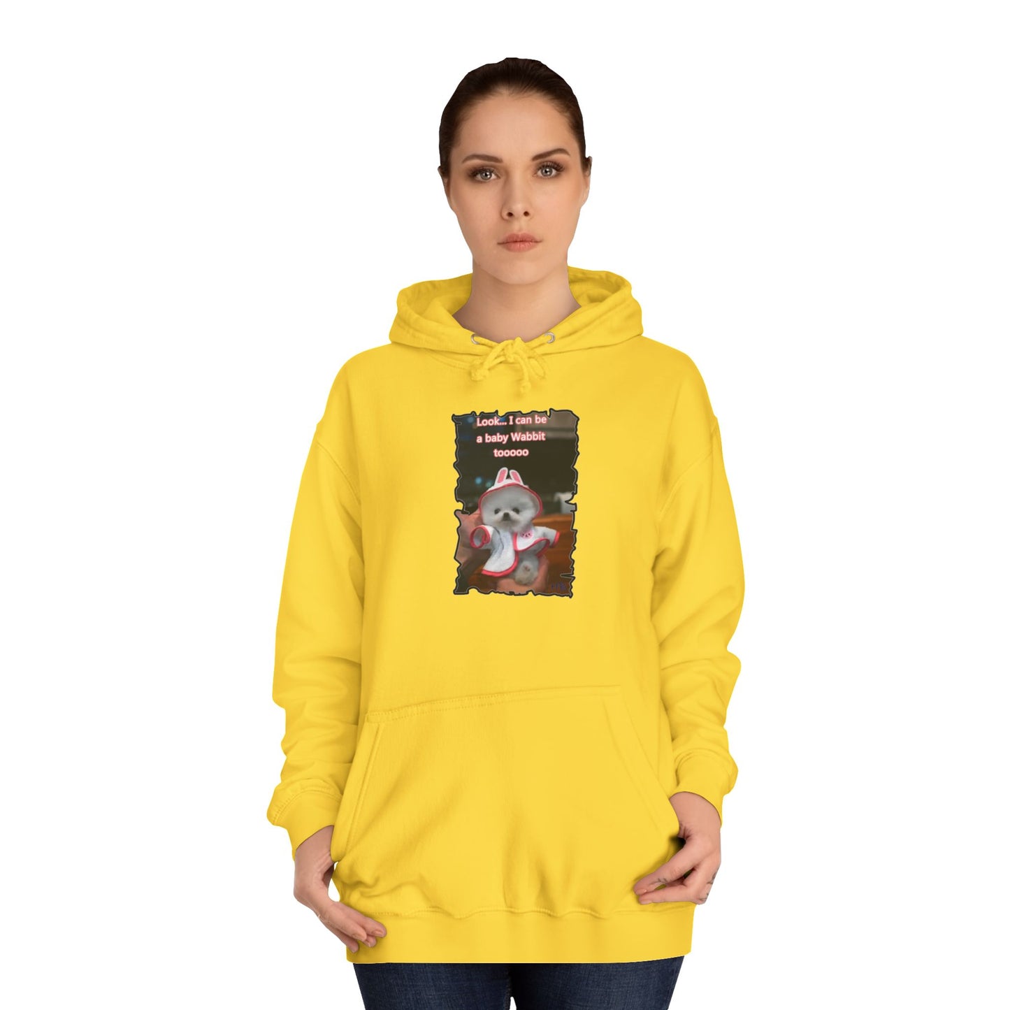 Bichon Maltese puppy dressed in a cute rabbit costume (Hoodie - Cozy and Durable)