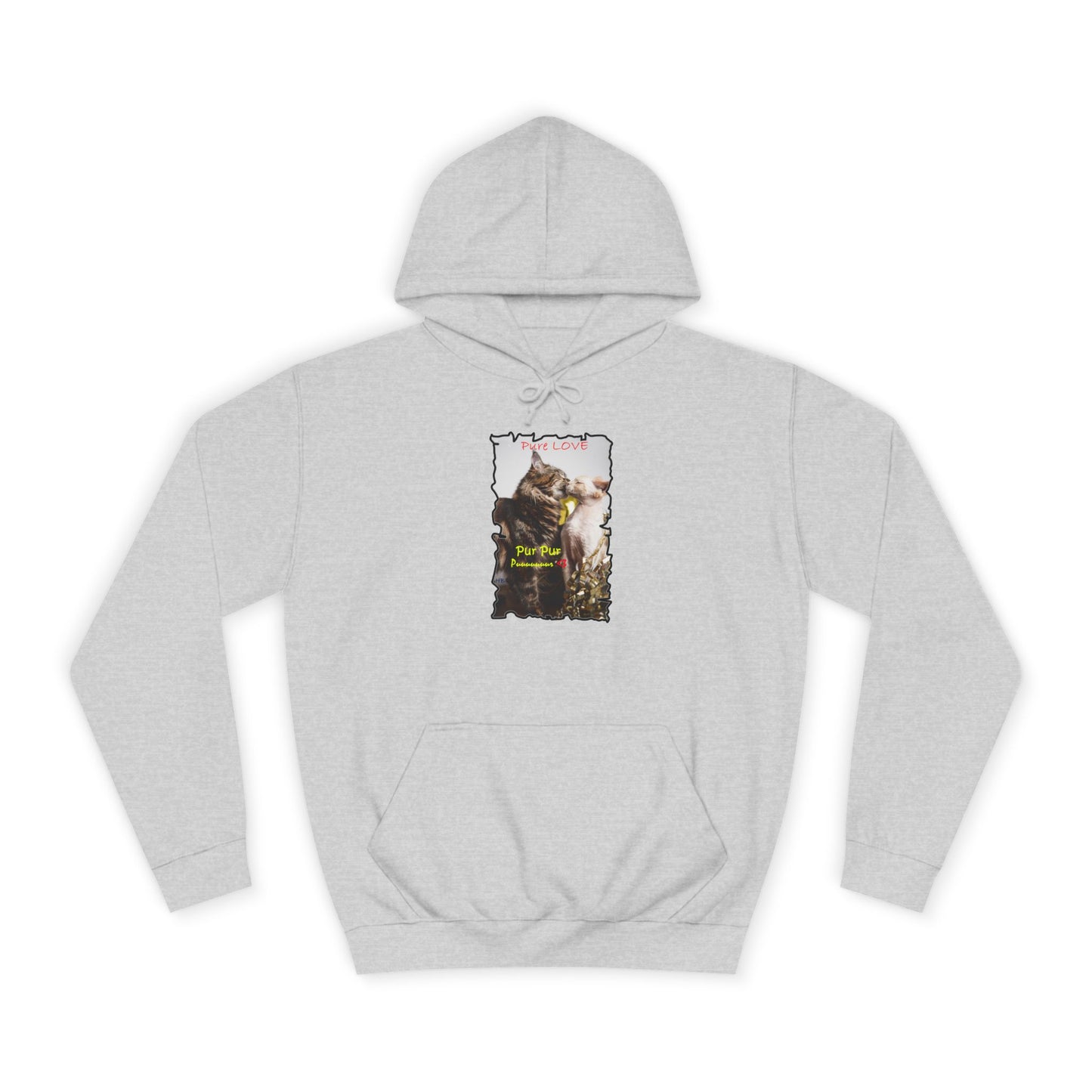 Get Yours Now -- Pure LOVE Cats kissing (Hoodie - Cozy and Durable)