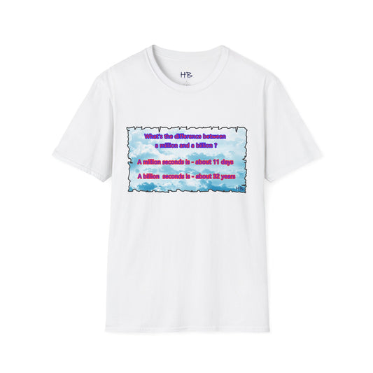 Difference between million and billion calculated in seconds