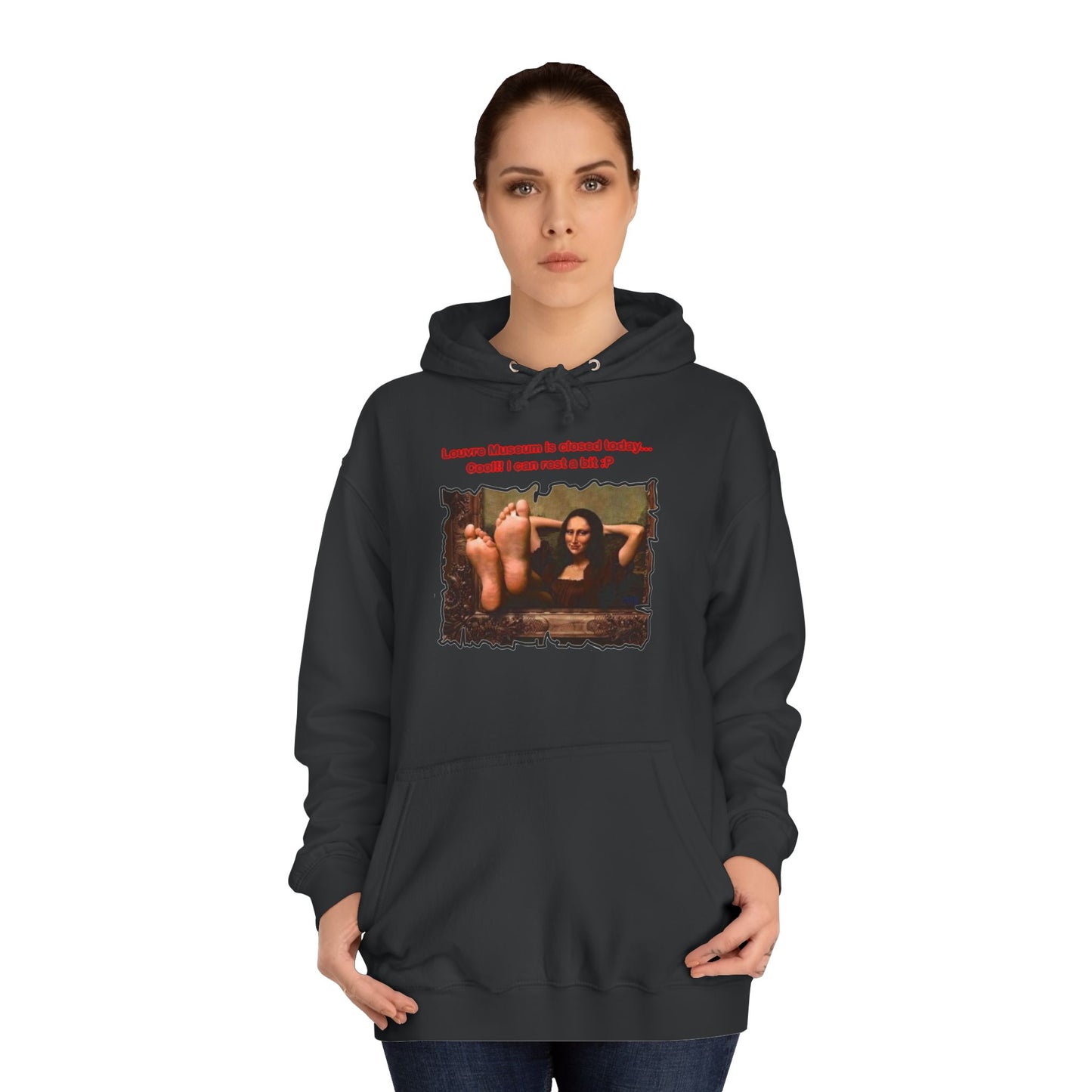 Get Yours Now -- Mischievous Playful Mona Lisa (Hoodie - Cozy and Durable)