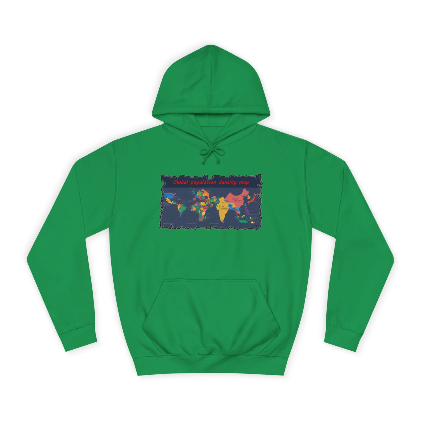 Get Yours Now -- Global density world population (Hoodie - Cozy and Durable)
