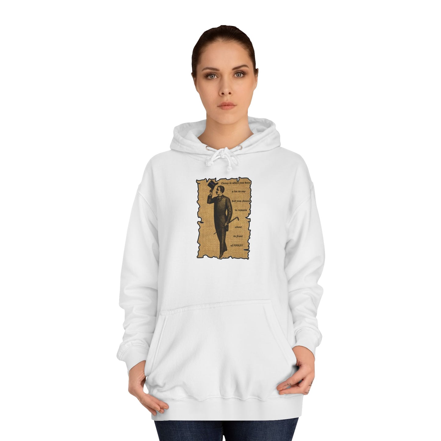 Sophisticated Vintage Silence (Hoodie - Cozy and Durable)