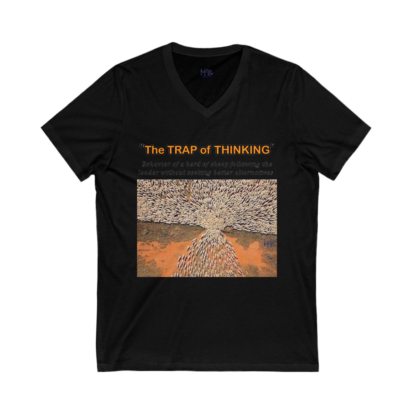 Thought-Provoking Independent Thinker (Unisex Jersey Short Sleeve V-neck - Comfortable Everyday Wear)