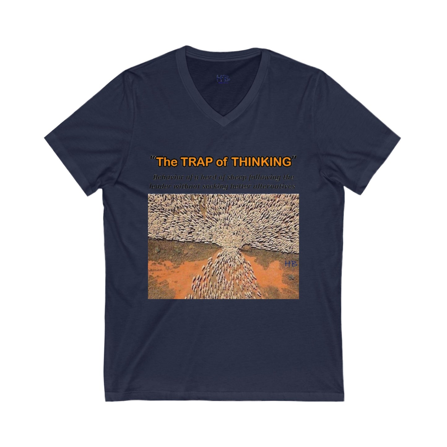 Thought-Provoking Independent Thinker (Unisex Jersey Short Sleeve V-neck - Comfortable Everyday Wear)