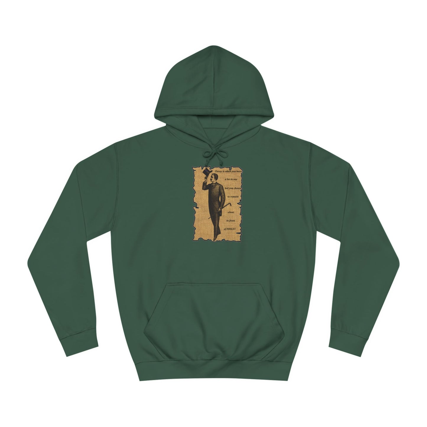 Sophisticated Vintage Silence (Hoodie - Cozy and Durable)