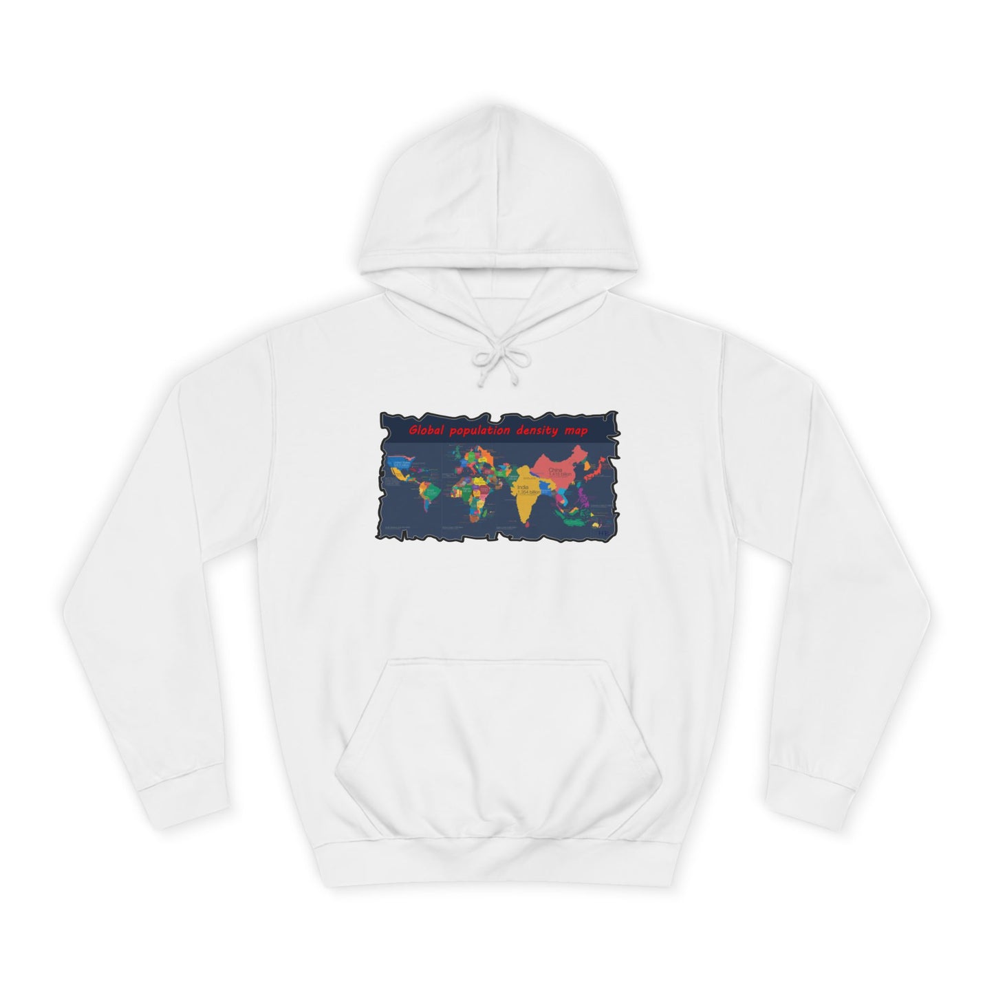 Get Yours Now -- Global density world population (Hoodie - Cozy and Durable)