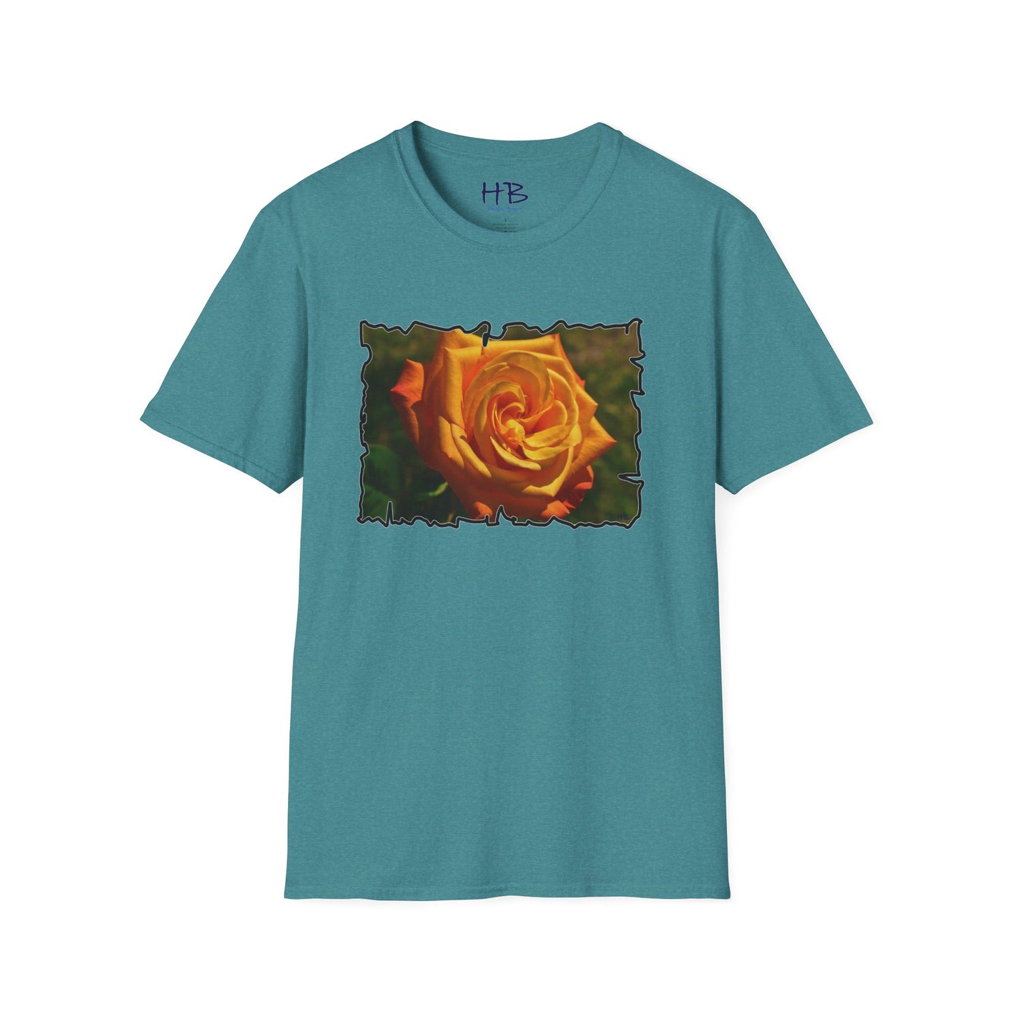Blossoming Splendor: The Majestic Orange Rose Tee Shirt